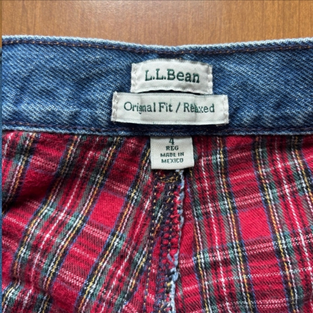 L.L. Bean flannel lined jeans Women's Size 4 - Picture 2 of 8